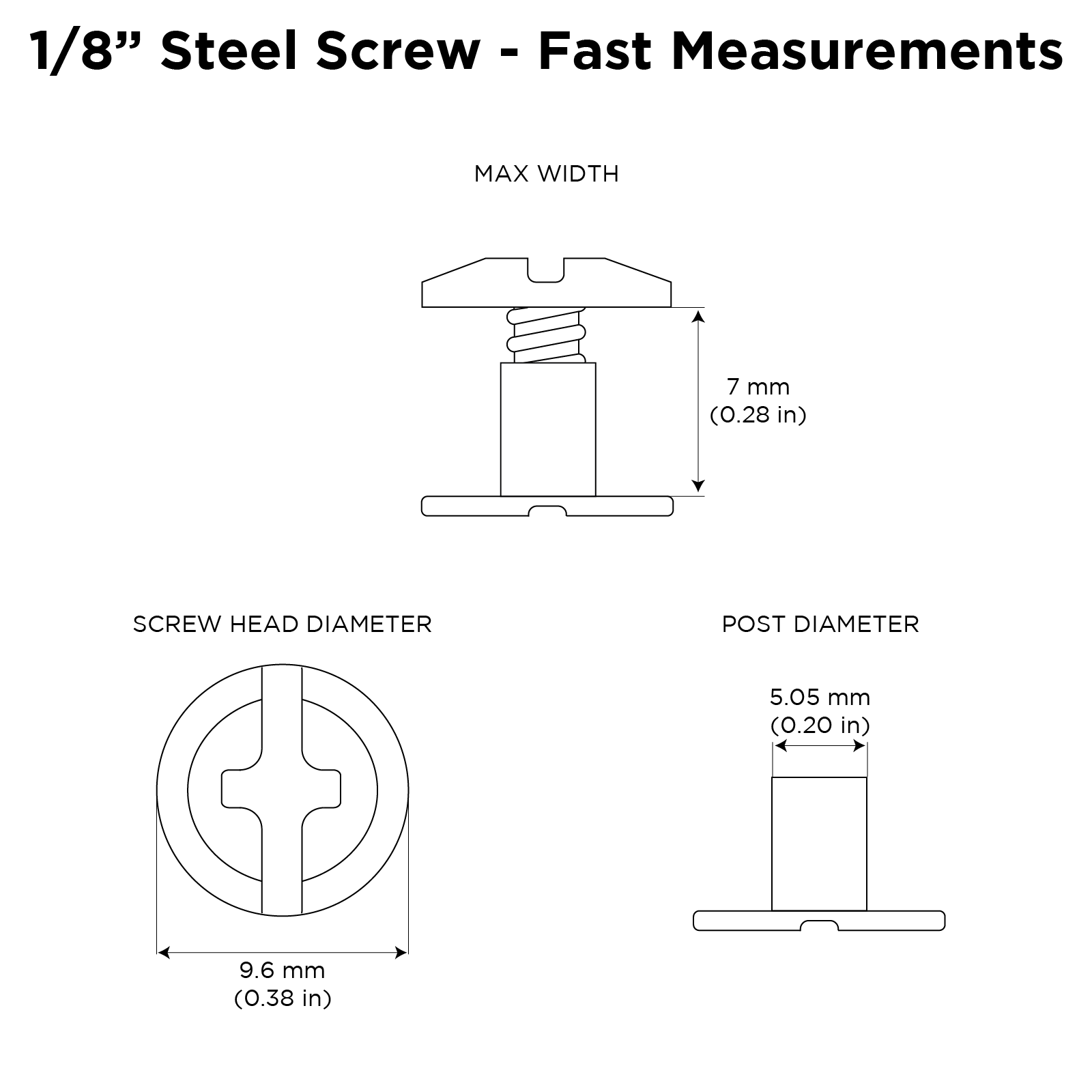 1/8" Steel Chicago Screw (Large)