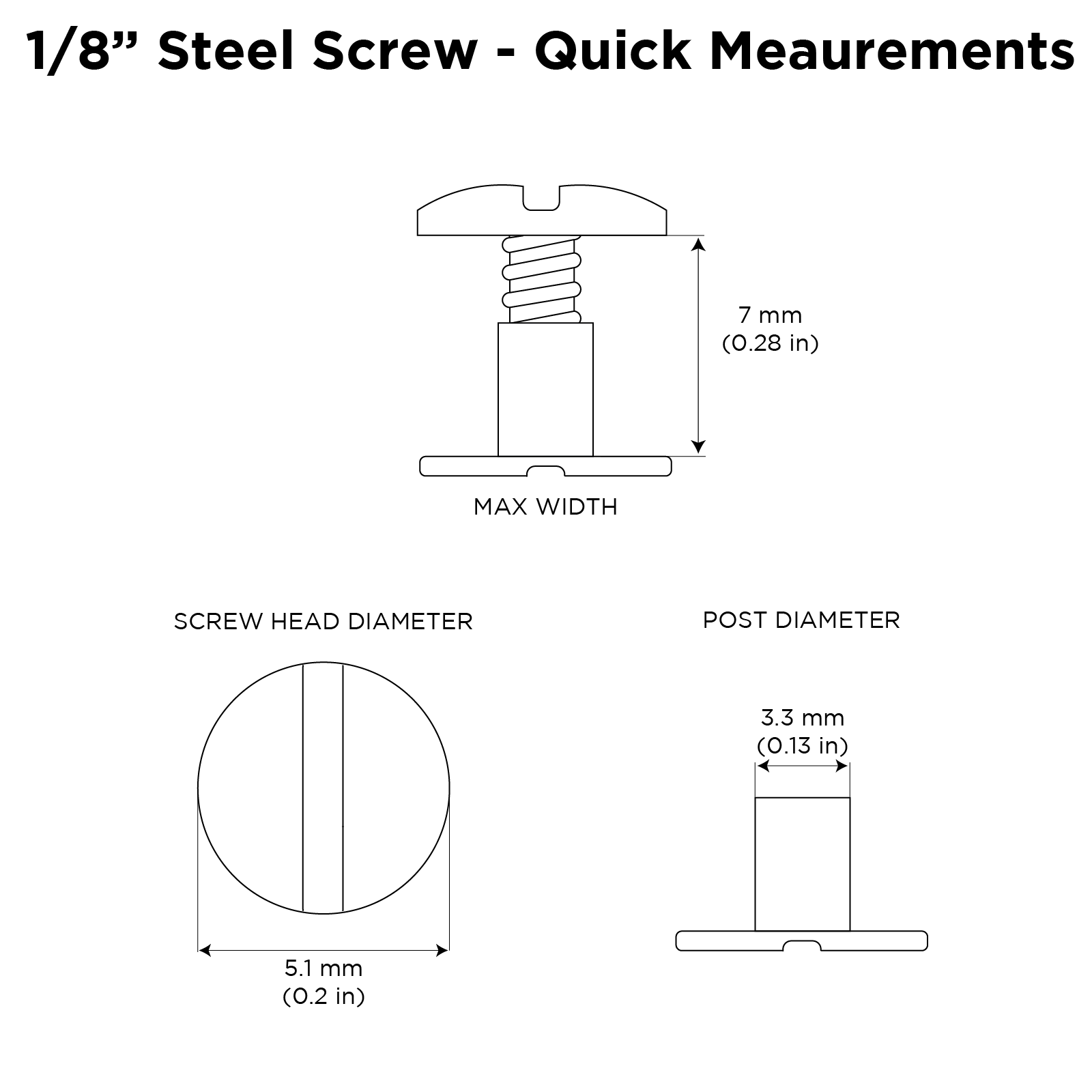 1/8" Steel Screw-in Rivet (Small)