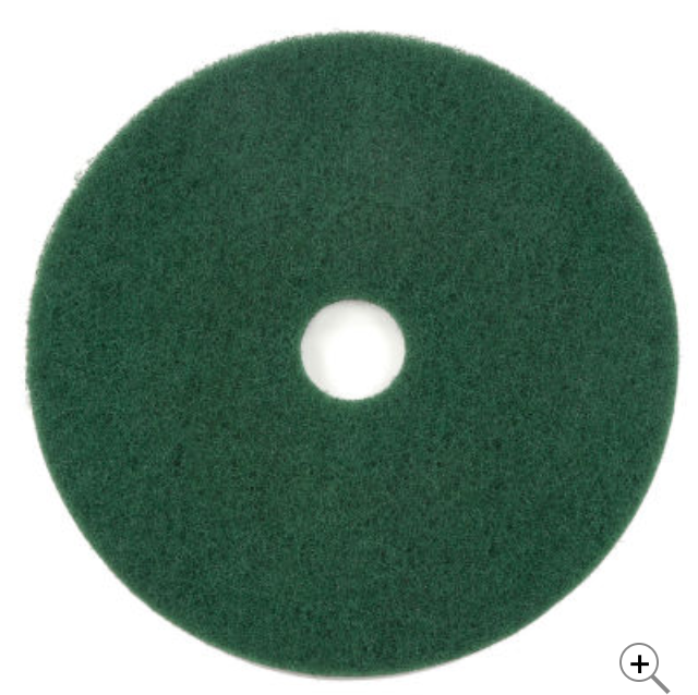Global Industrial™ 18" Scrubbing Pad, Green, 5 Per Case